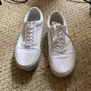 Platform white vans